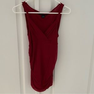 Red Kenneth Cole V-Neck Tank Top